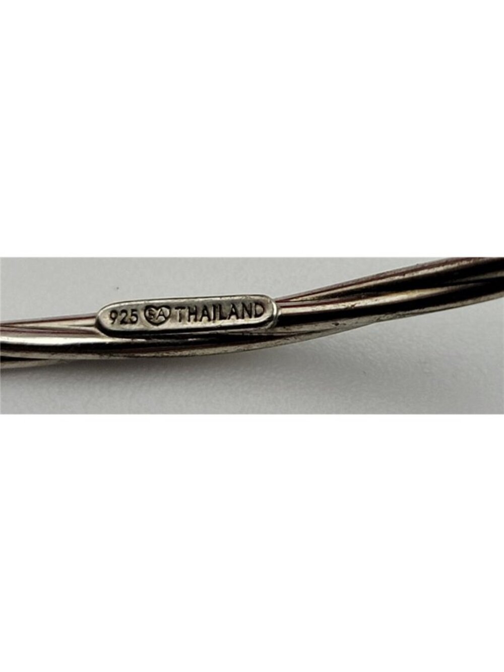 Vintage Thailand 925 Sterling Silver Set Of 6 Bangle Bracelets Twisted Flat 8" - Picture 5 of 10